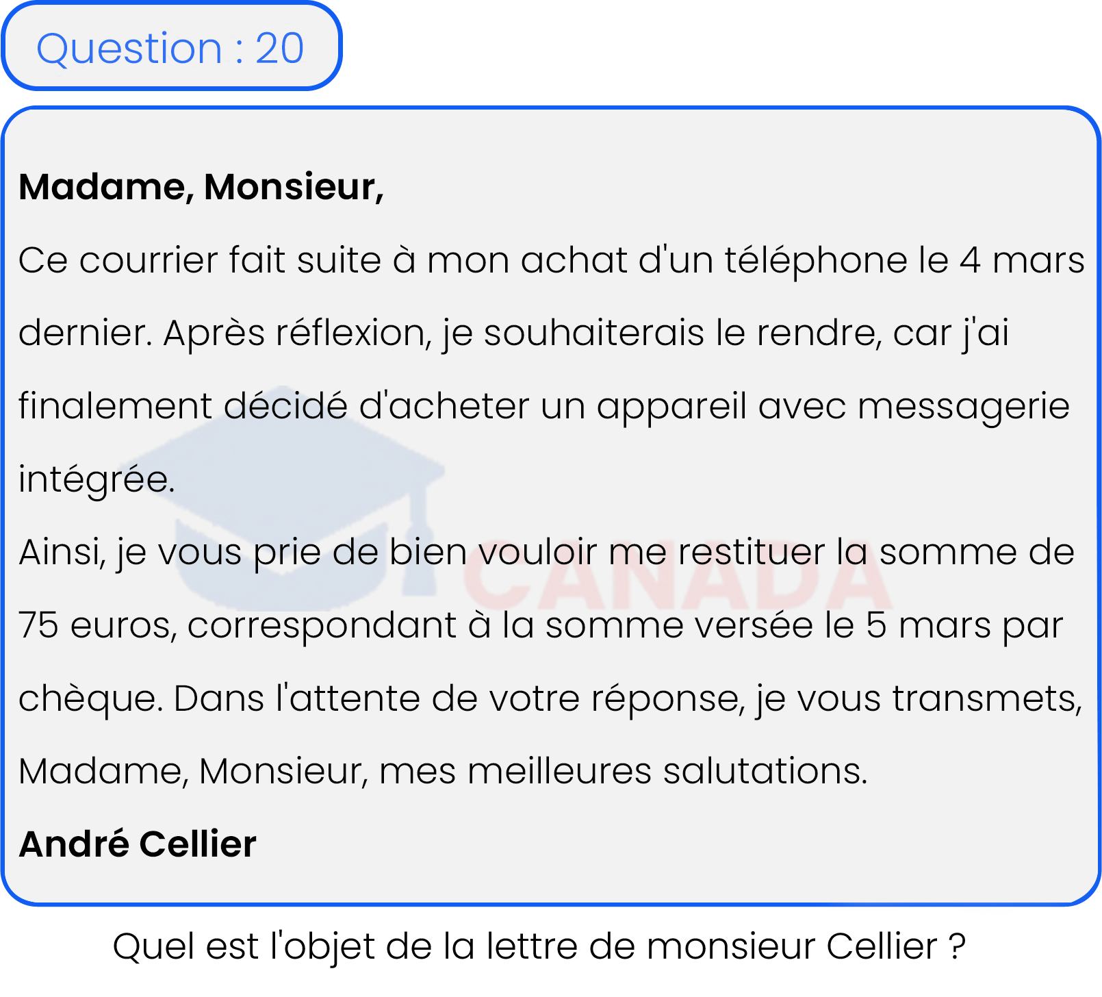 Question 20