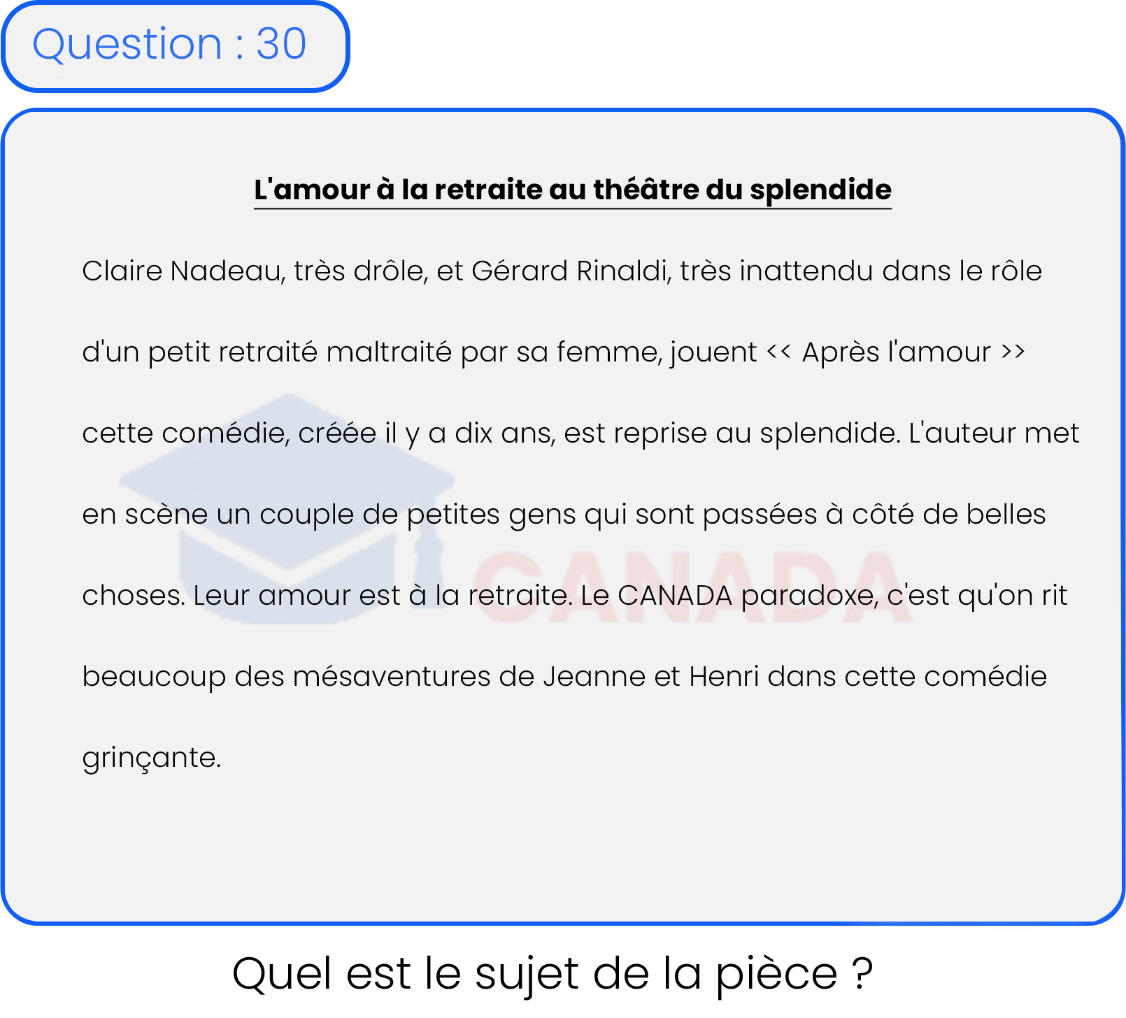 Question 30