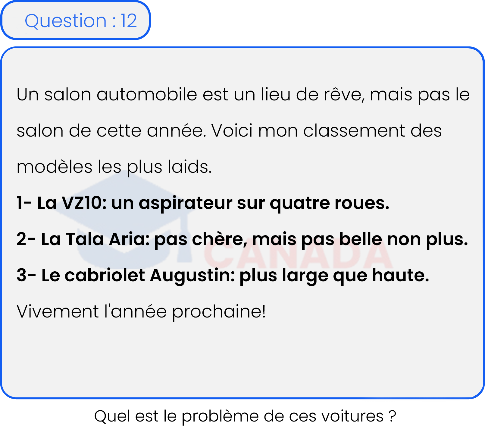 Question 12