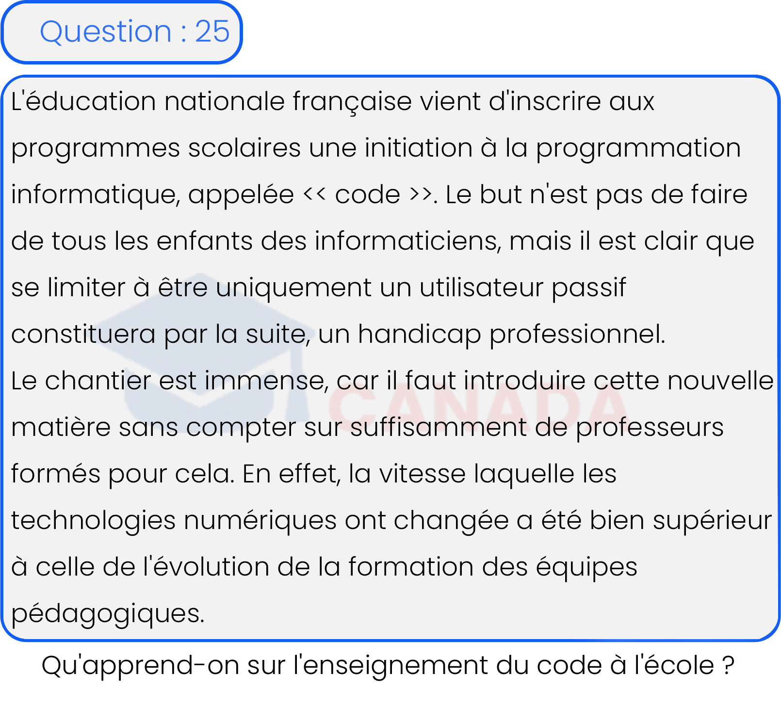 Question 25