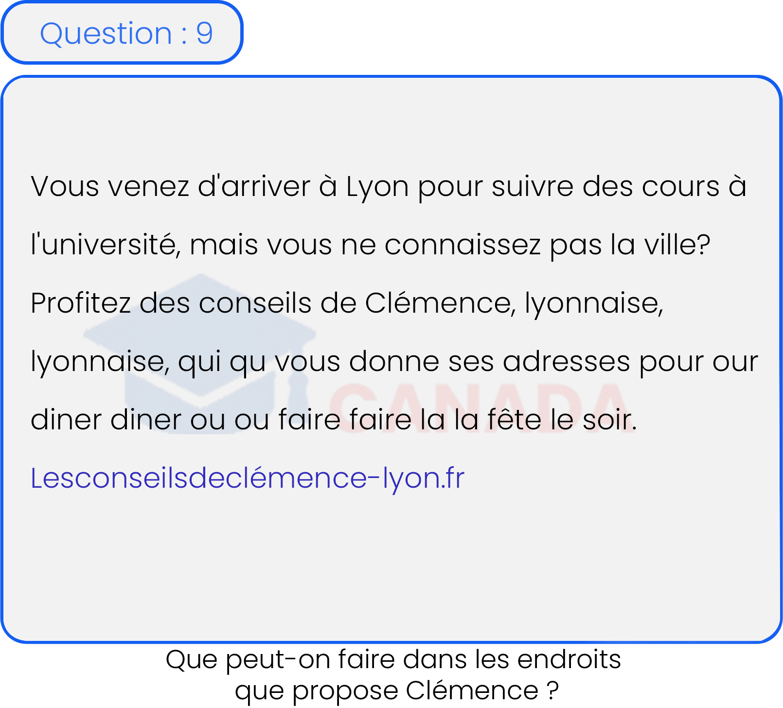 Question 9