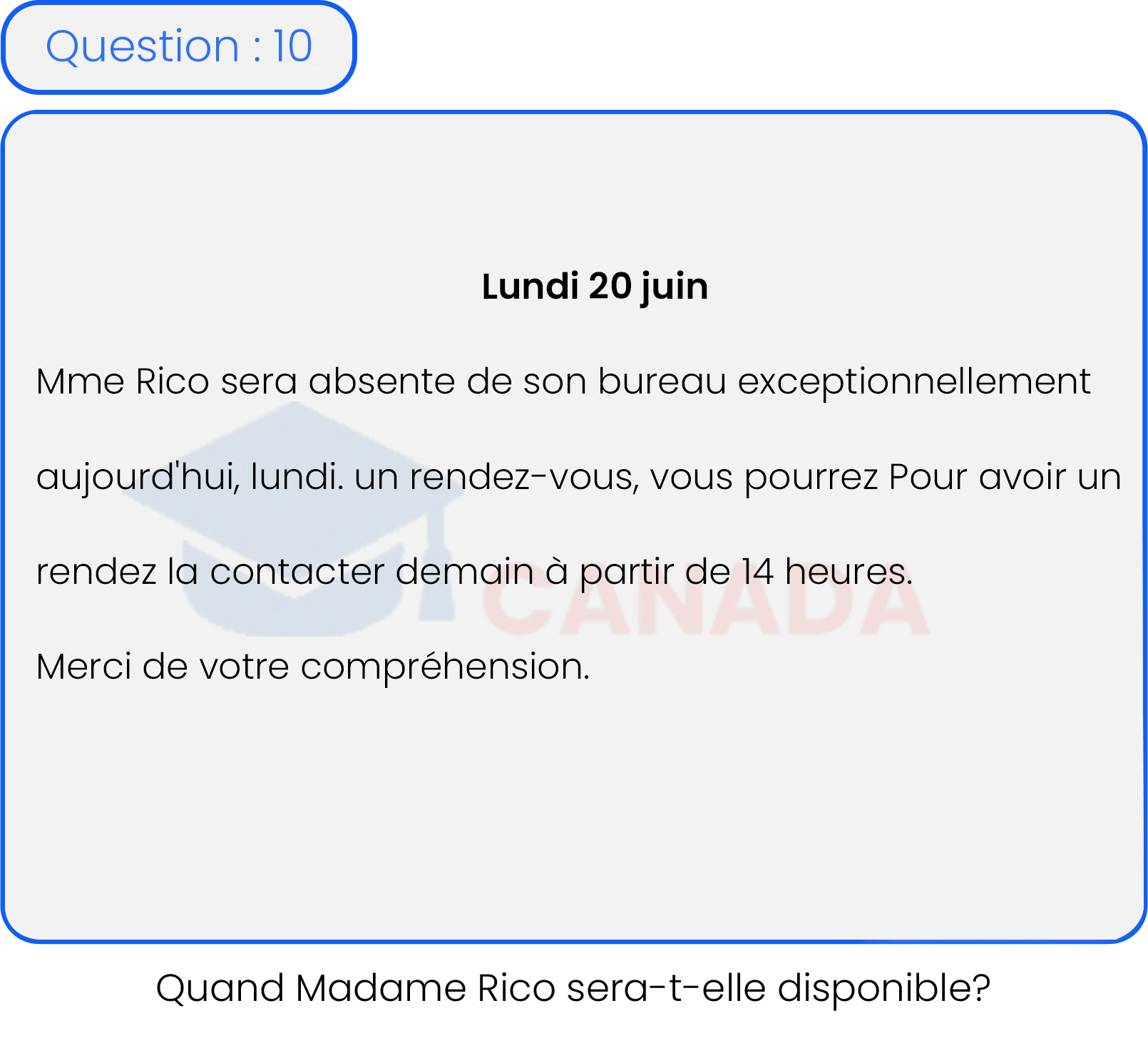 Question 10