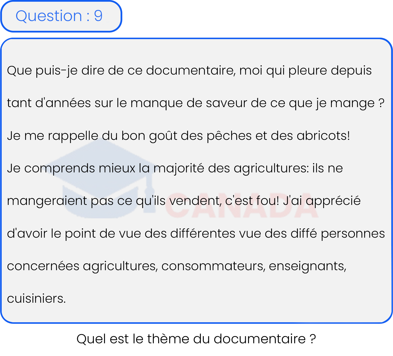 Question 9