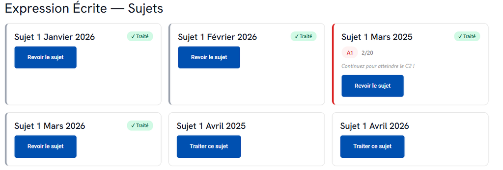 Préparation gratuite TCF Canada quatre épreuves